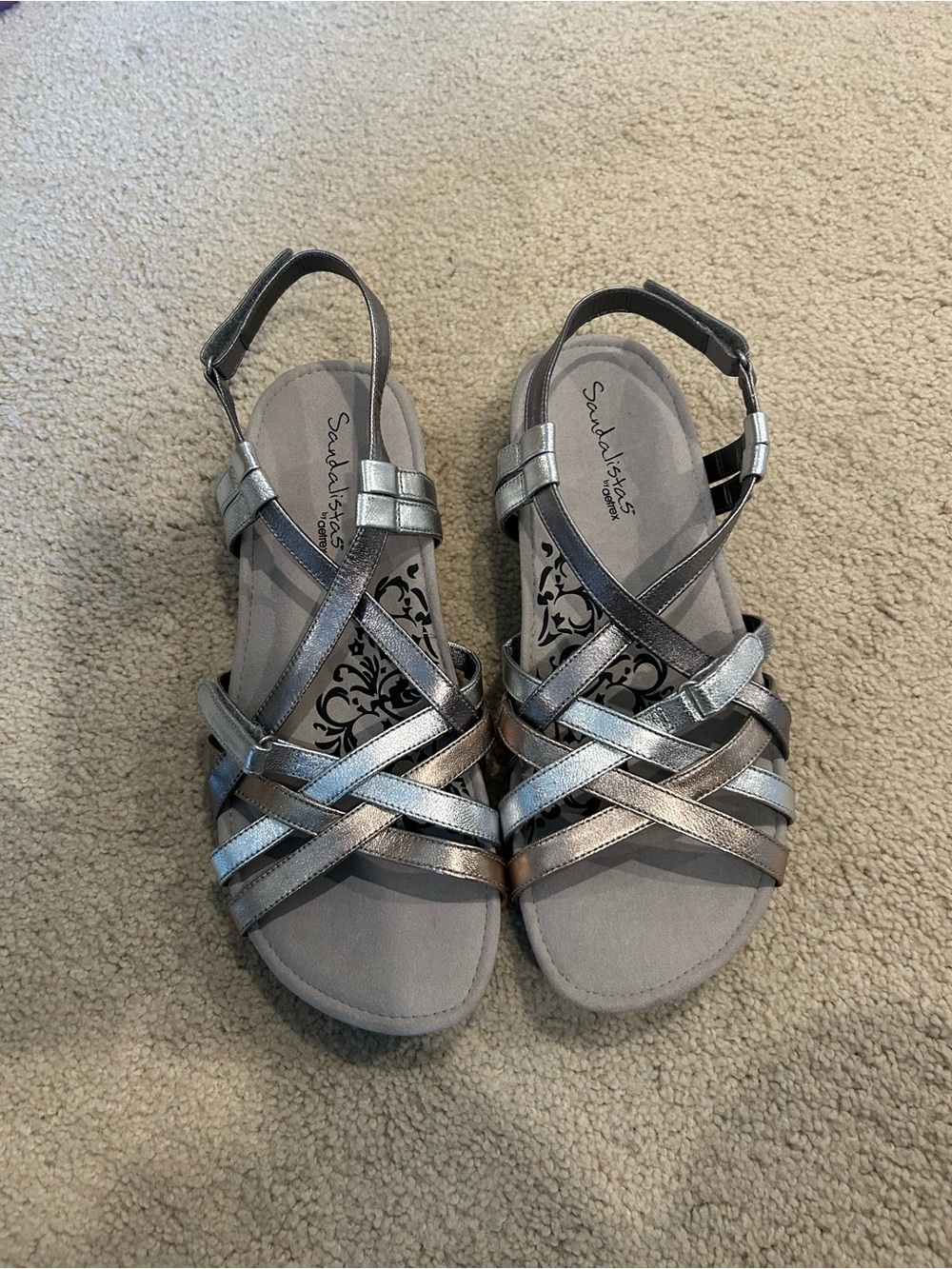 Women’s Metallic Strappy Sandals